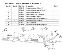 2227 PANIC DEVICE BASEPLATE ASSEMBLY